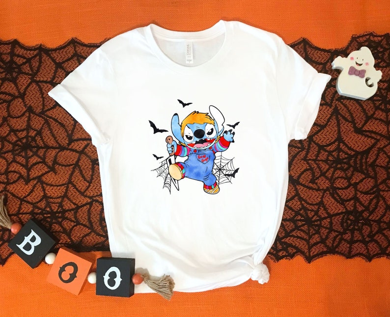 Disney Halloween Shirt, Disney Characters Shirt, Halloween Stitch Shirt, Halloween Family Shirt, Halloween Party Outfit, Funny Halloween Tee Hautehalo x Disney 2024