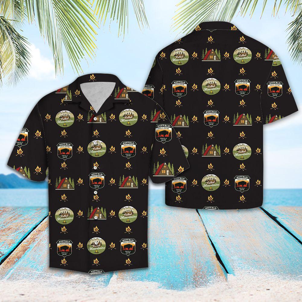 Aloha Shirt Mother’s day Father’s day unique gift ideas for mom & dad from daughter & son kids, meaningful birthday presents –  Camping Night G5721 – Hawaiian Shirt