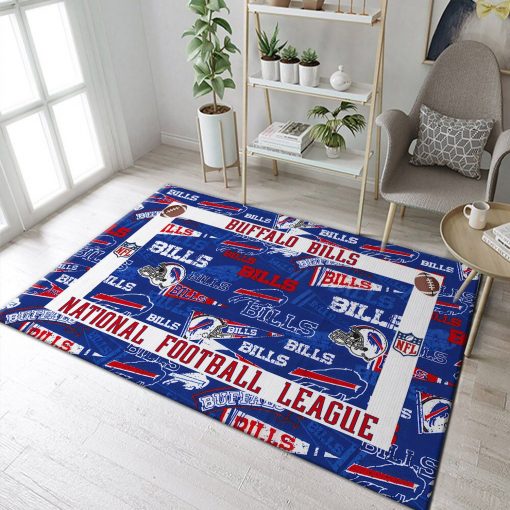 Buffalo Bills Rug All Over Print Logo Custom Area Rug Carpet Full Sizes Home Living Rug Carpet Decor