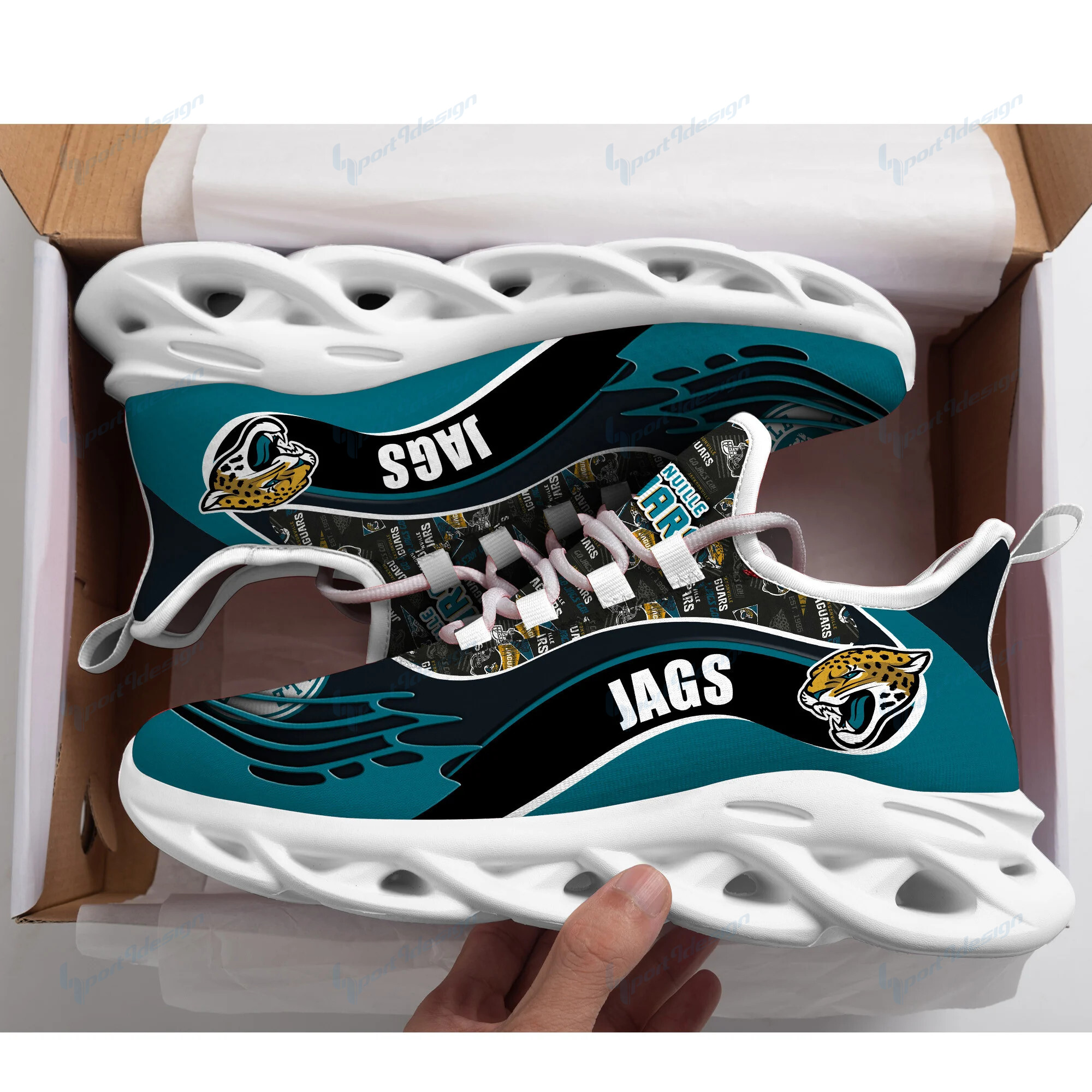 Jacksonville Jaguars Yezy Running Sneakers Bb188