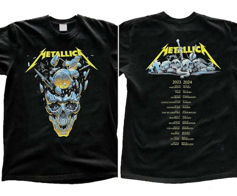 Metallica Band Thrash Metal Tour 2023 2024 Shirt, Metallica Band Shirt, Vintage Metallica Band Shirt, Metallica Band Unisex