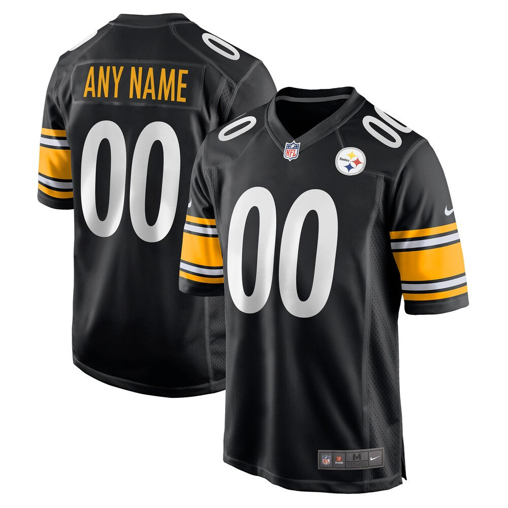 Men’S Pittsburgh Steelers Nike Black Game Custom Player Jersey - Opalve ...