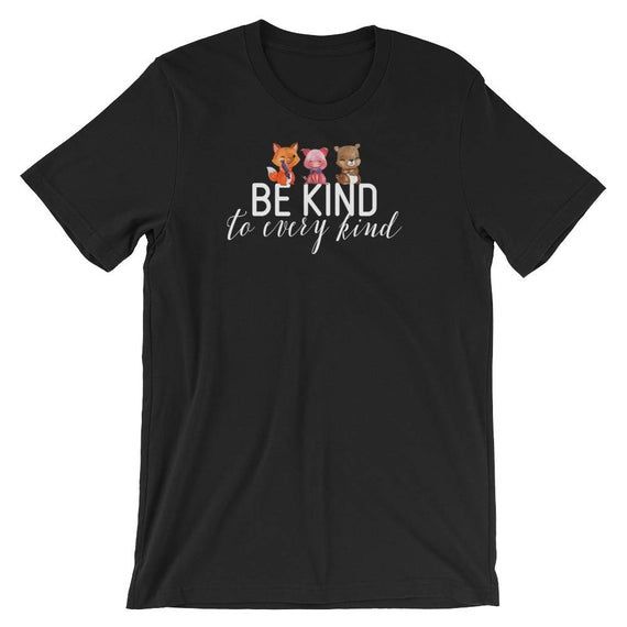 Vegan Af T Shirt Be Kind To Every Kind Vegan Gifts Animal Lover Short Sleeve Unisex T Shirt