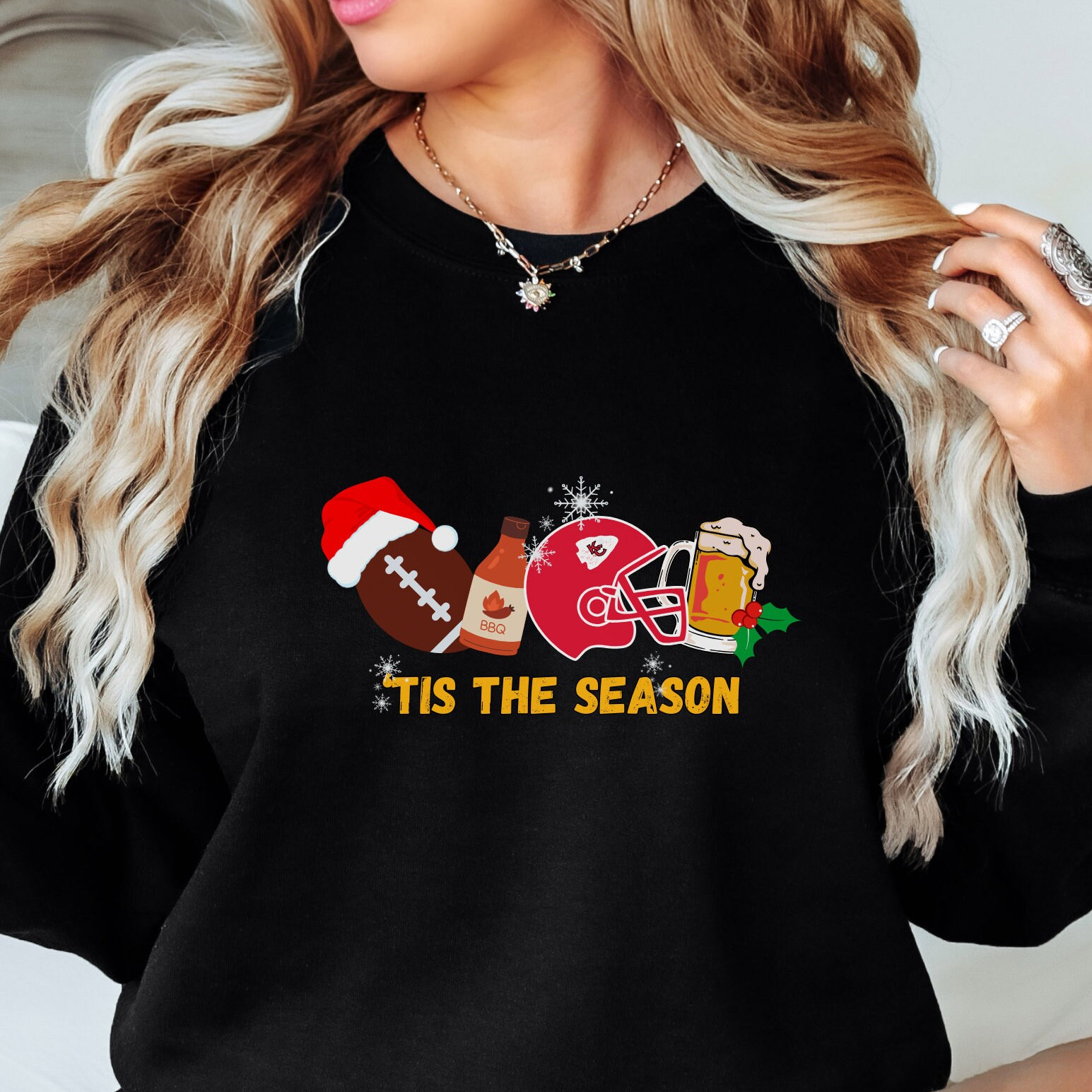 Kansas City Christmas Football Sweatshirt, Vintage Style Kansas City Football Crewneck Sweatshirt, Kansas City Football fan gift