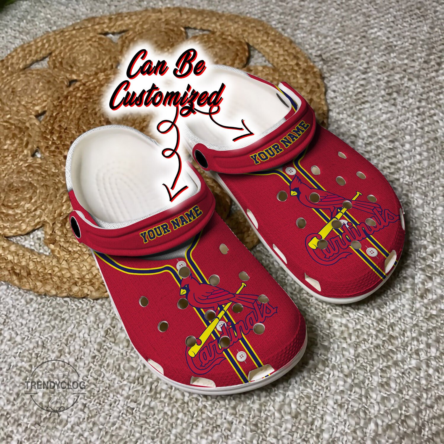 Baseball Crocs – Personalized St. Louis Cardinals Baseball Jersey Style Clog Shoes