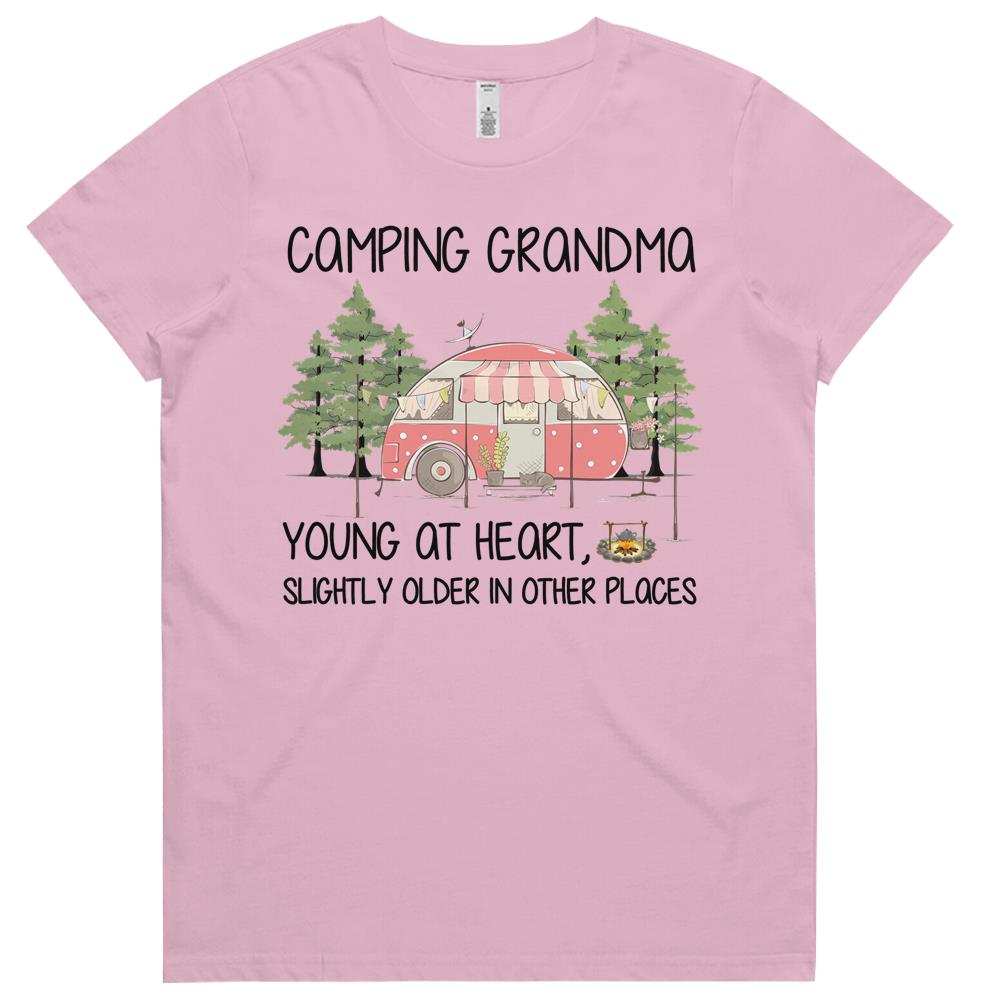 Camping Grandma Matching Camp Family Camper Cool Vintage Womens Tshirts