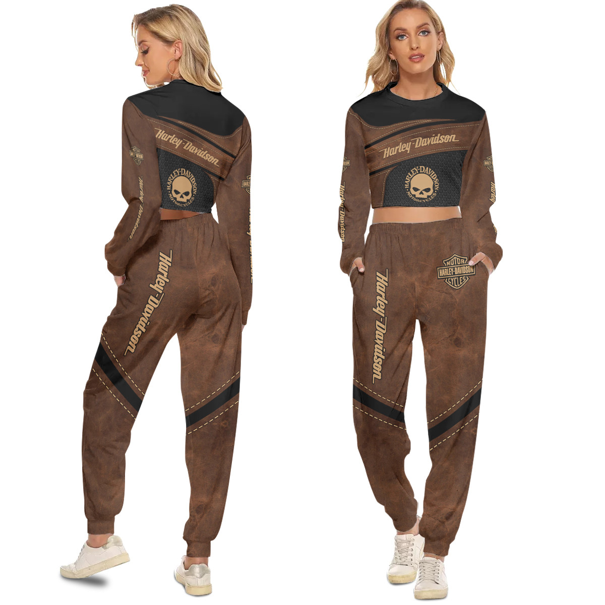 Hd Cropped Sweatshirt Suit Women Set Vd16