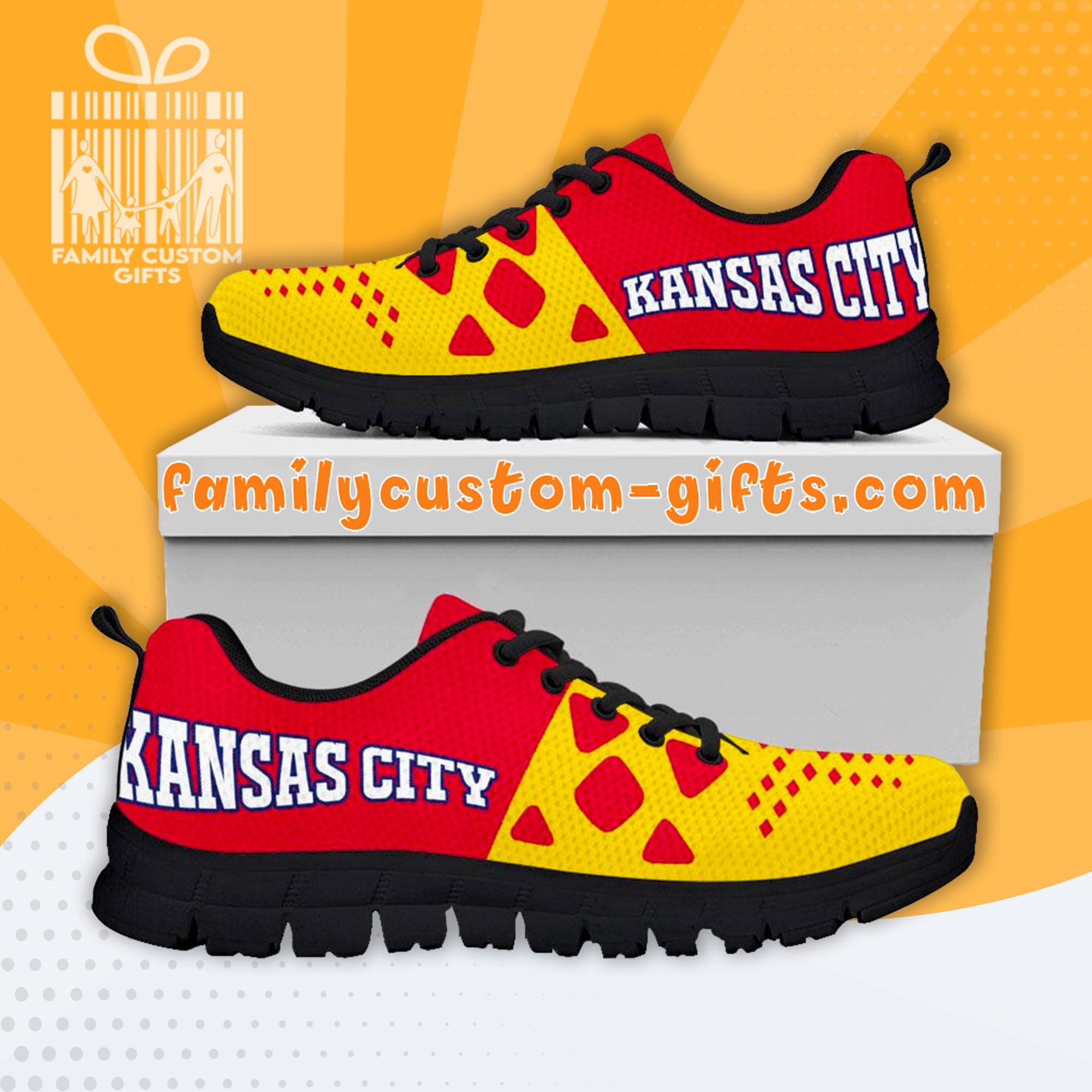 Kansas City Chiefs Custom Shoes For Men Women 3D Print Fashion Sneaker Gifts For Her Him