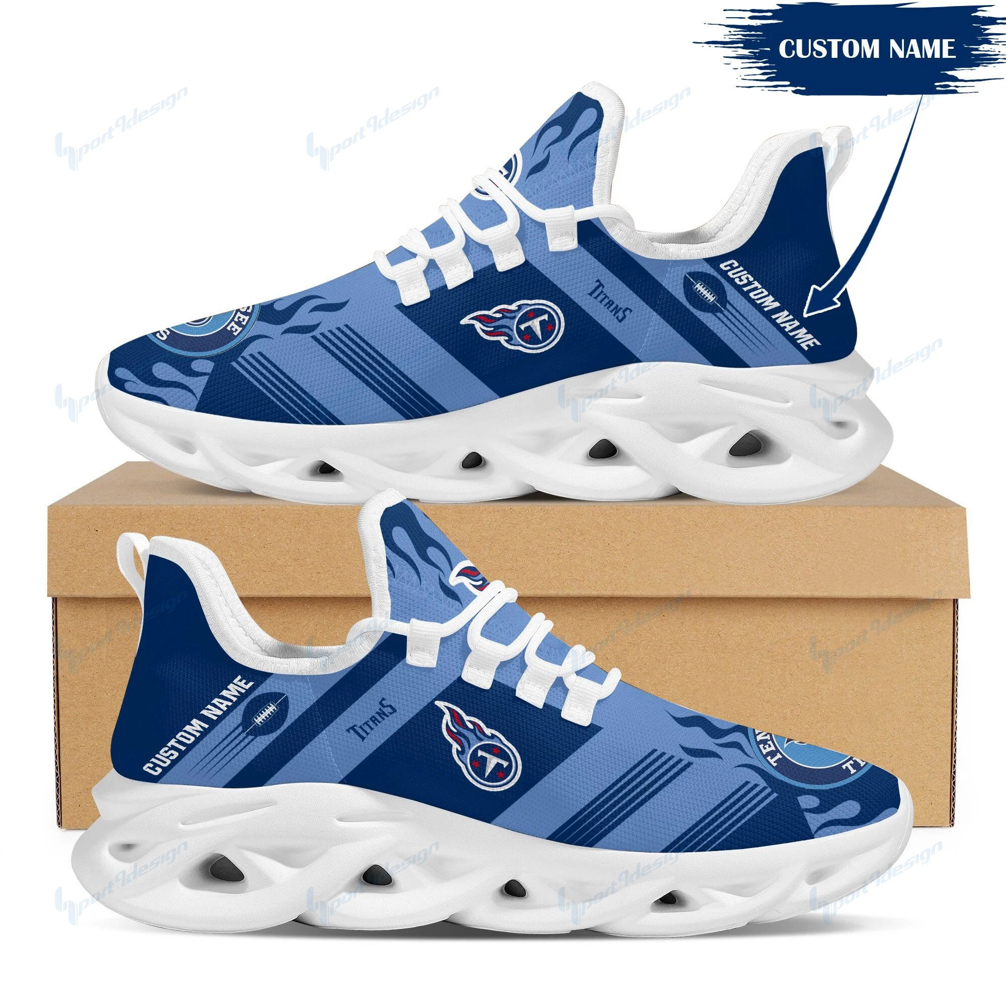 Tennessee Titans Personalized Yezy Running Sneakers Bb595