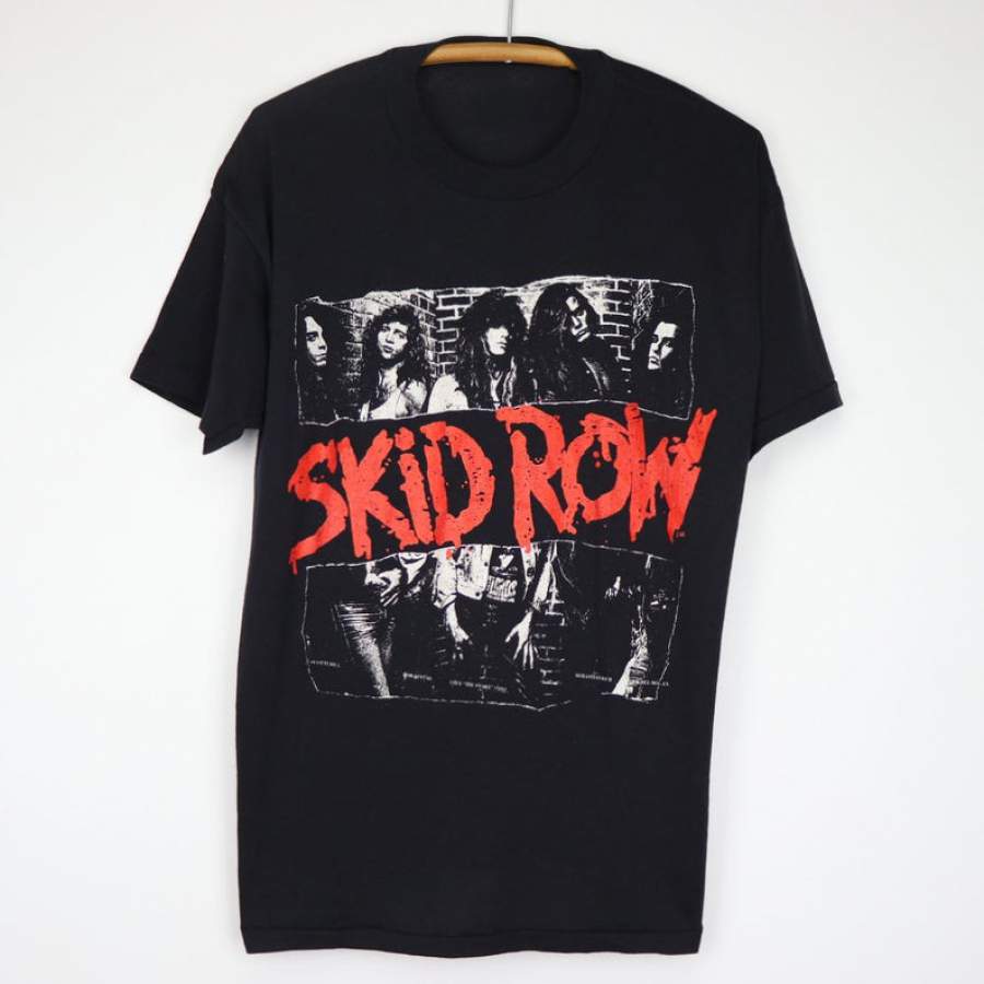 Vintage Skid Row Concert Tour Black Unisex Men’s T-shirt