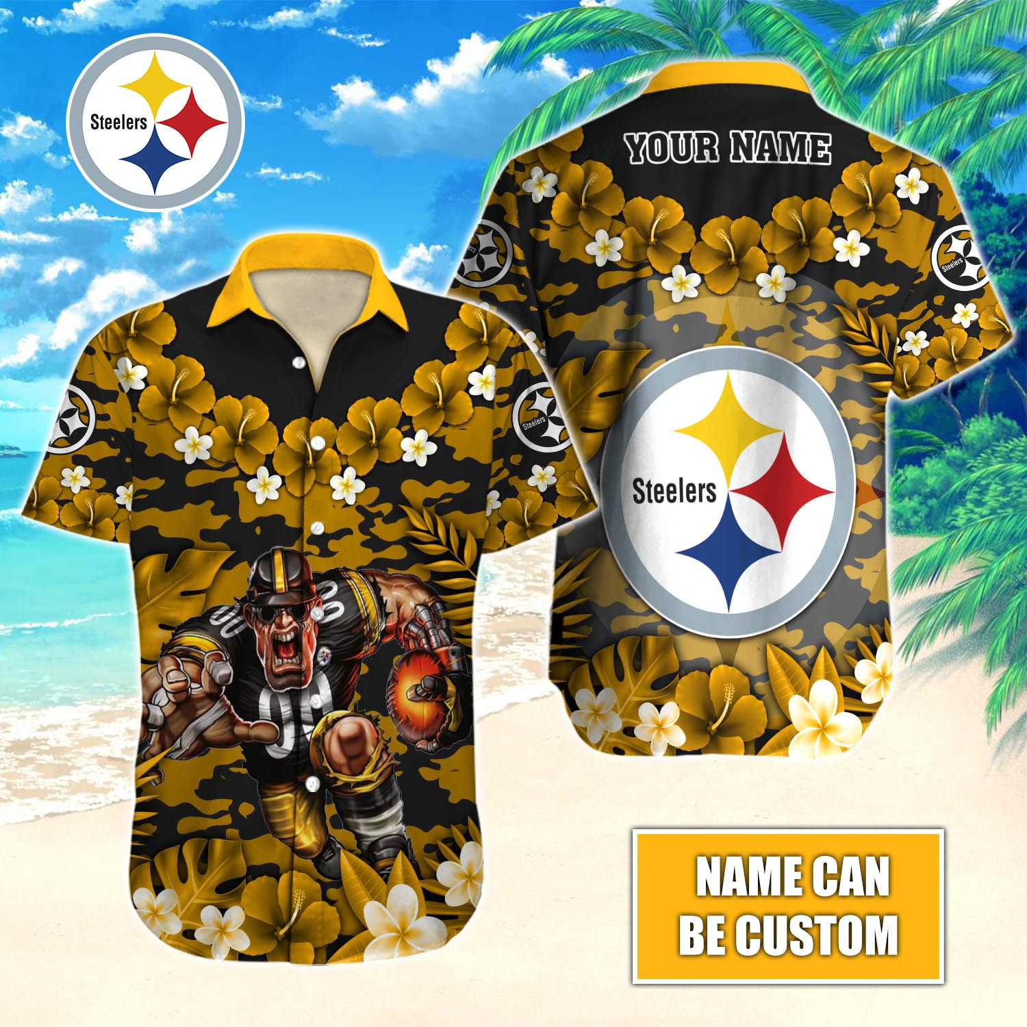 Pittsburgh Steelers Nfl-Hawaiian Shirt Custom T-40319