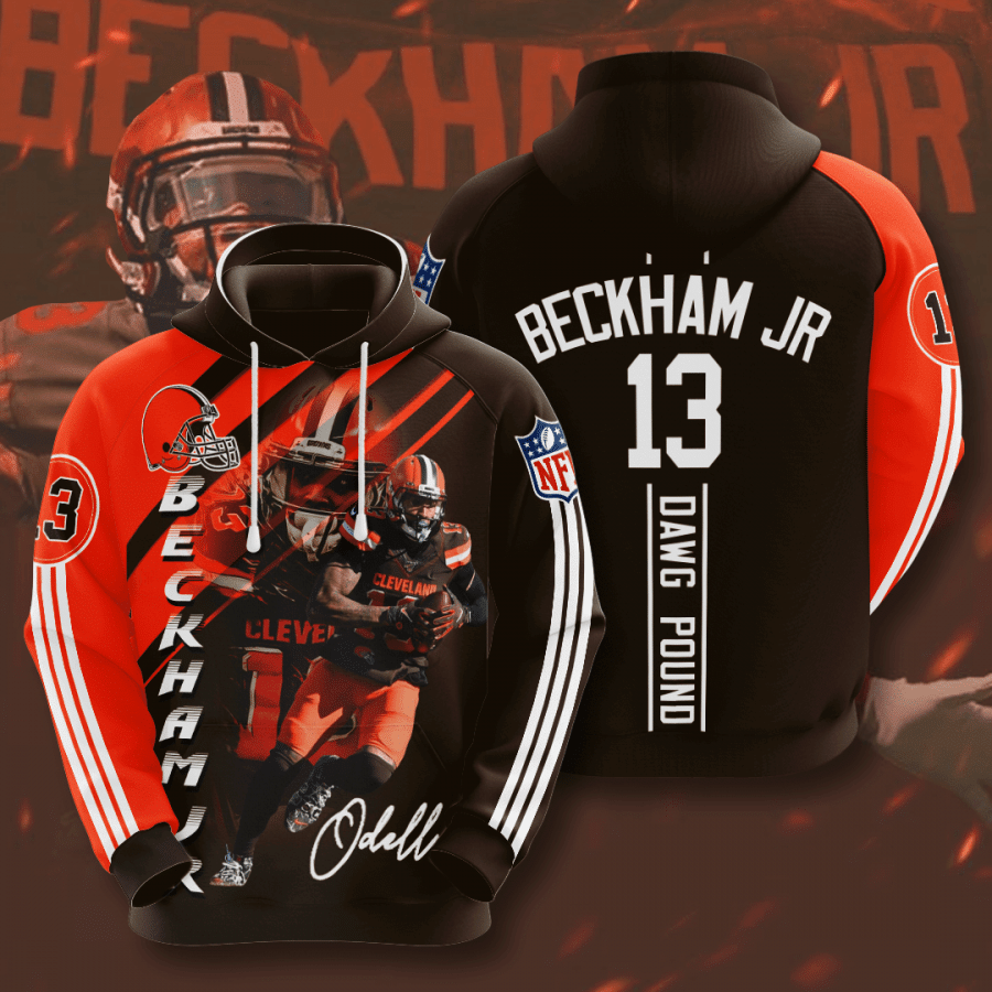 Cleveland Browns Odell Beckham Jr 87 Unisex 3D Hoodie Gift For Fans