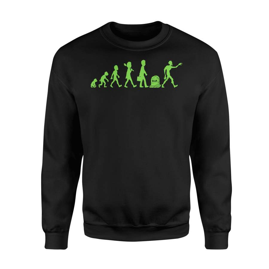 Zombie Evolution Birthday X-Mas Halloween Sweatshirt