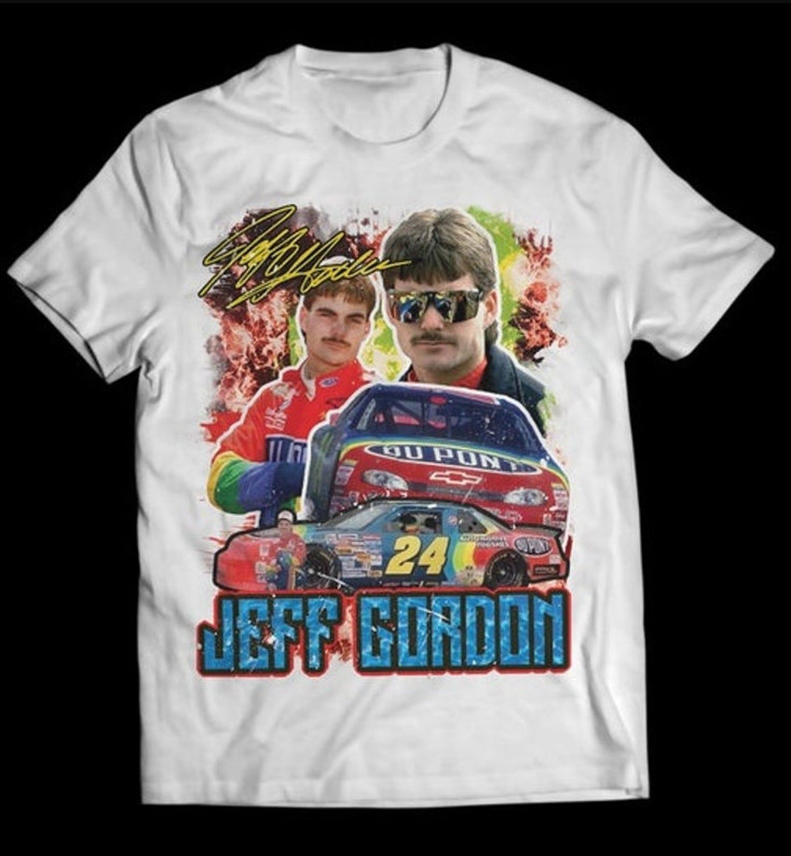 Vintage Style Jeff Gordon 90s Nascar Shirt Jeff Gordon Shirts American Rock Unisex T-shirt