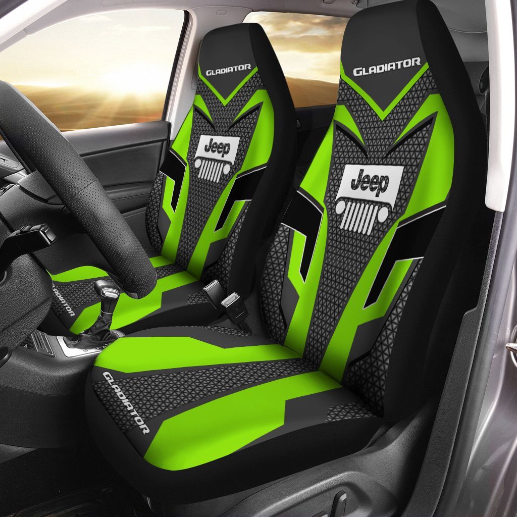 Jeep Gladiator Lph-Ht Car Seat Cover (Set Of 2) Ver2 (Vivid Green)