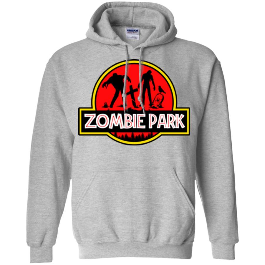 Zombie Park Jurassic Halloween Parody Hoodie