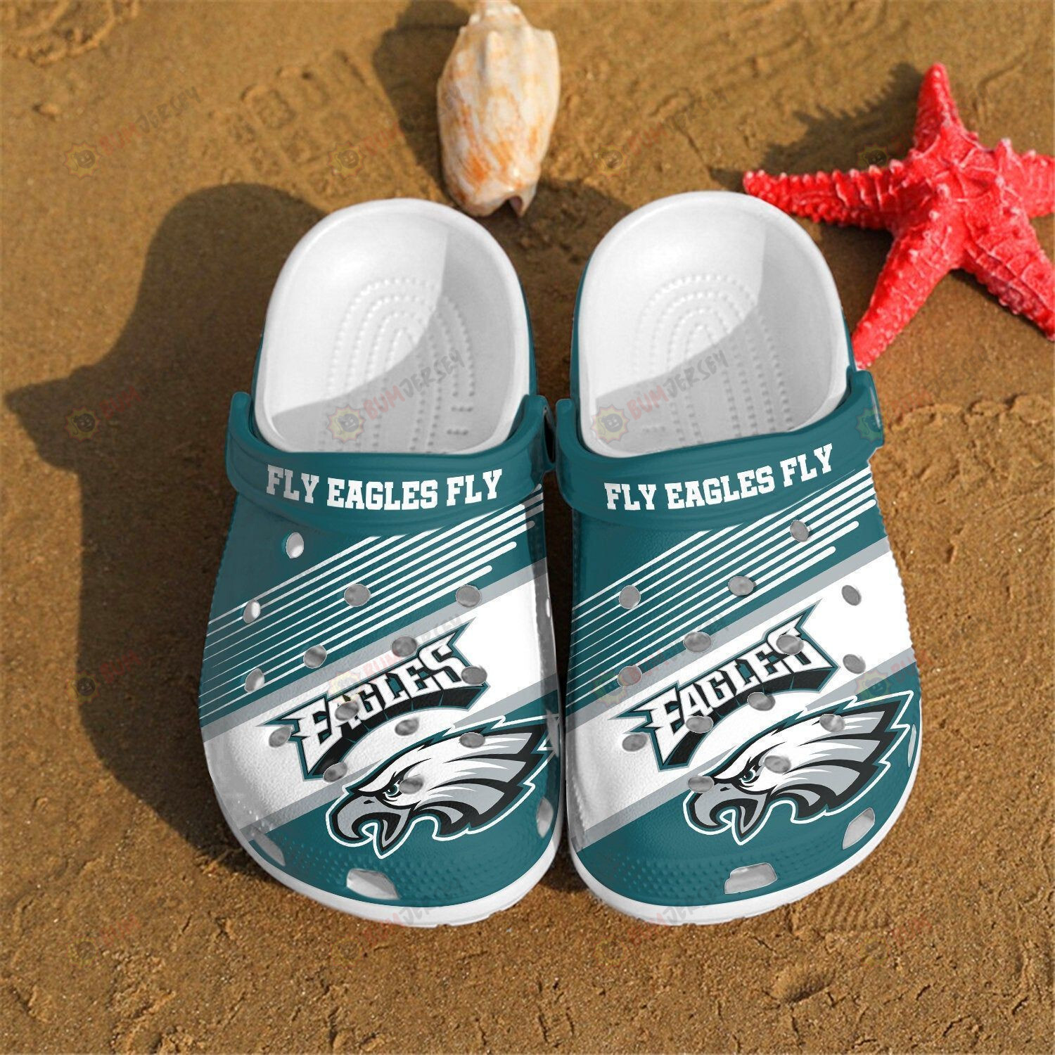 Philadelphia Eagles Fly Crocs Crocband Clog Comfortable Water Shoes For Fans – Aop Clog