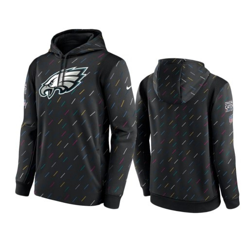 Philadelphia Eagles Charcoal Therma Pullover 2021 Crucial Catch Hoodie