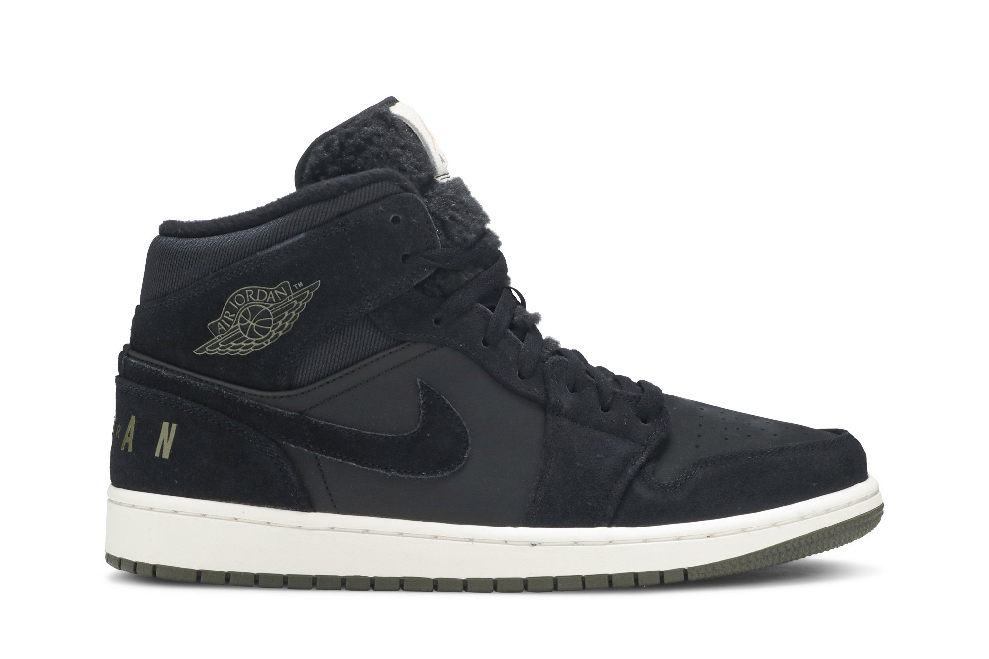 Jordan 1 Mid Black Olive Canvas – Kohlrabis 192498004858