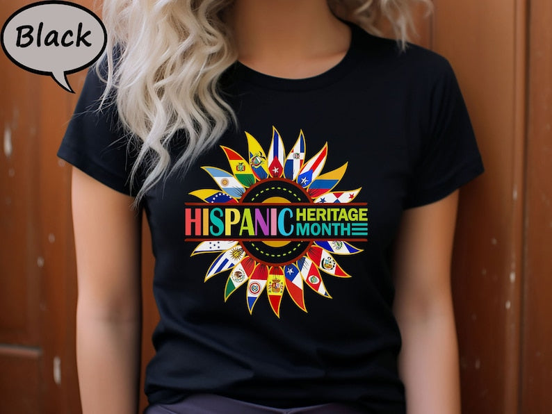 Hispanic Heritage Month Shirt, Hispanic Heritage T-Shirt, Hispanic Heritage Country Flags Shirt, Latin America Flags Tee