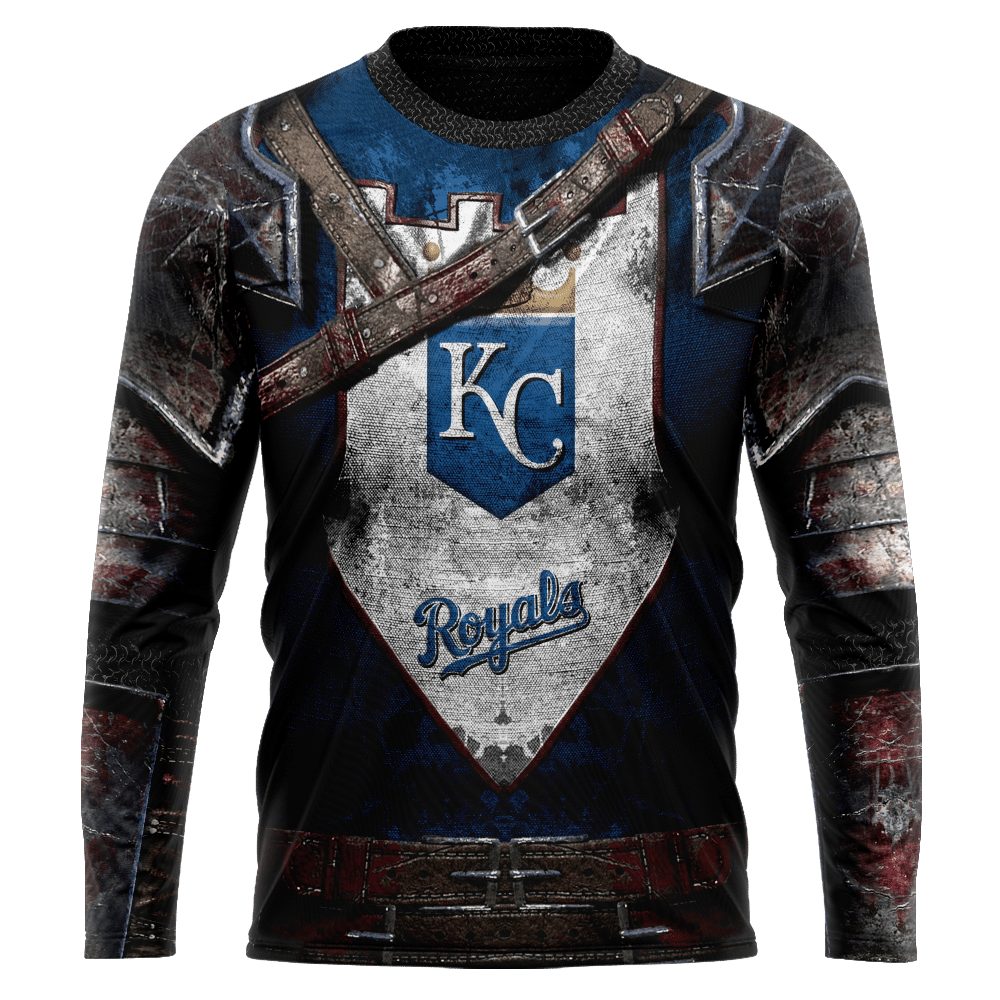 Kansas City Royals Custom Name Number Warriors Gift For Fan 3D Full Printing Sweatshirt