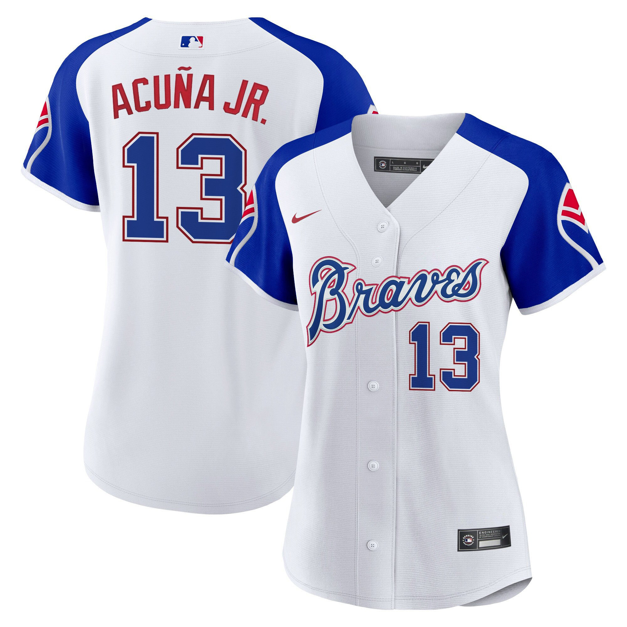 Women’S Atlanta Braves Throwback 1974 – 1982 Baseball Jersey – All Stitched