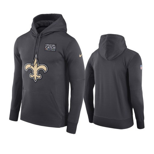 New Orleans Saints Anthracite Crucial Catch Hoodie