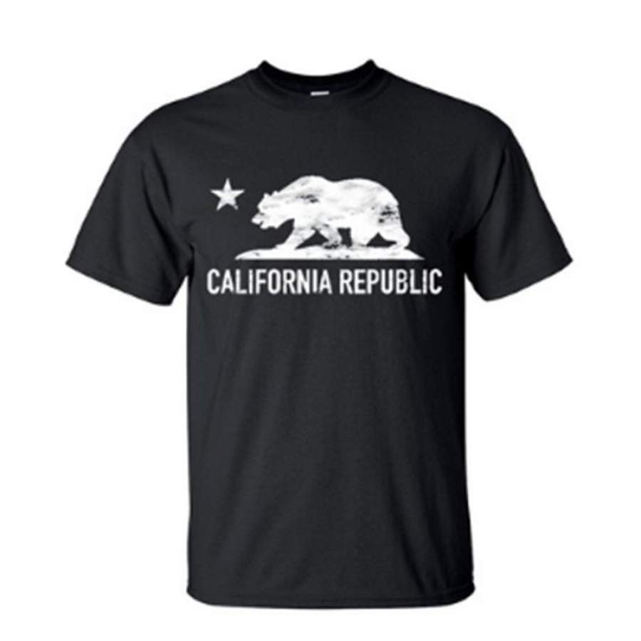 California Republic Vintage Distressed Bear T Shirt