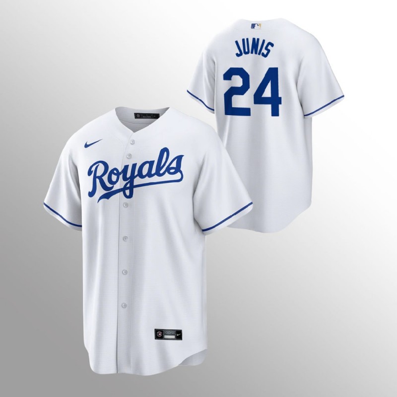 Men’S Kansas City Royals Jakob Junis #24 White Nike  Home Player Jersey – All Stitched, Embroidery