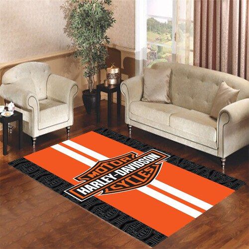 Harley Davidson Logo 2 Living Room Carpet Rugs Area Rug For Living Room Bedroom Rug Home Decor