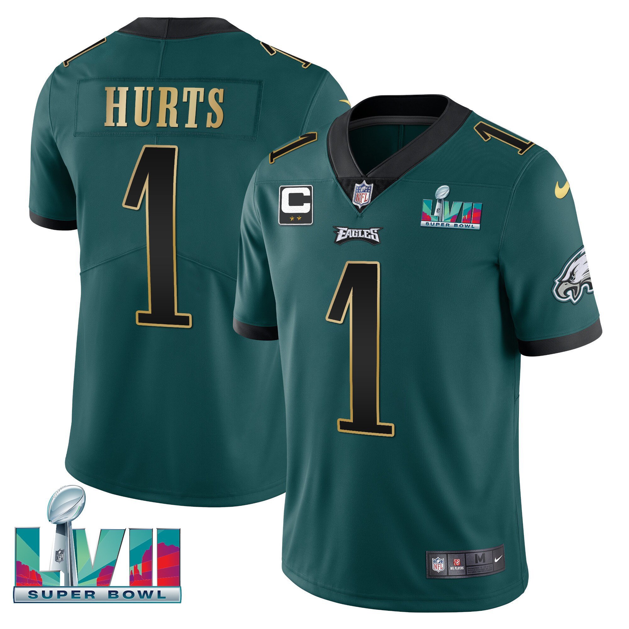 Youth’S Eagles Super Bowl Patch Vapor Jersey – All Stitched