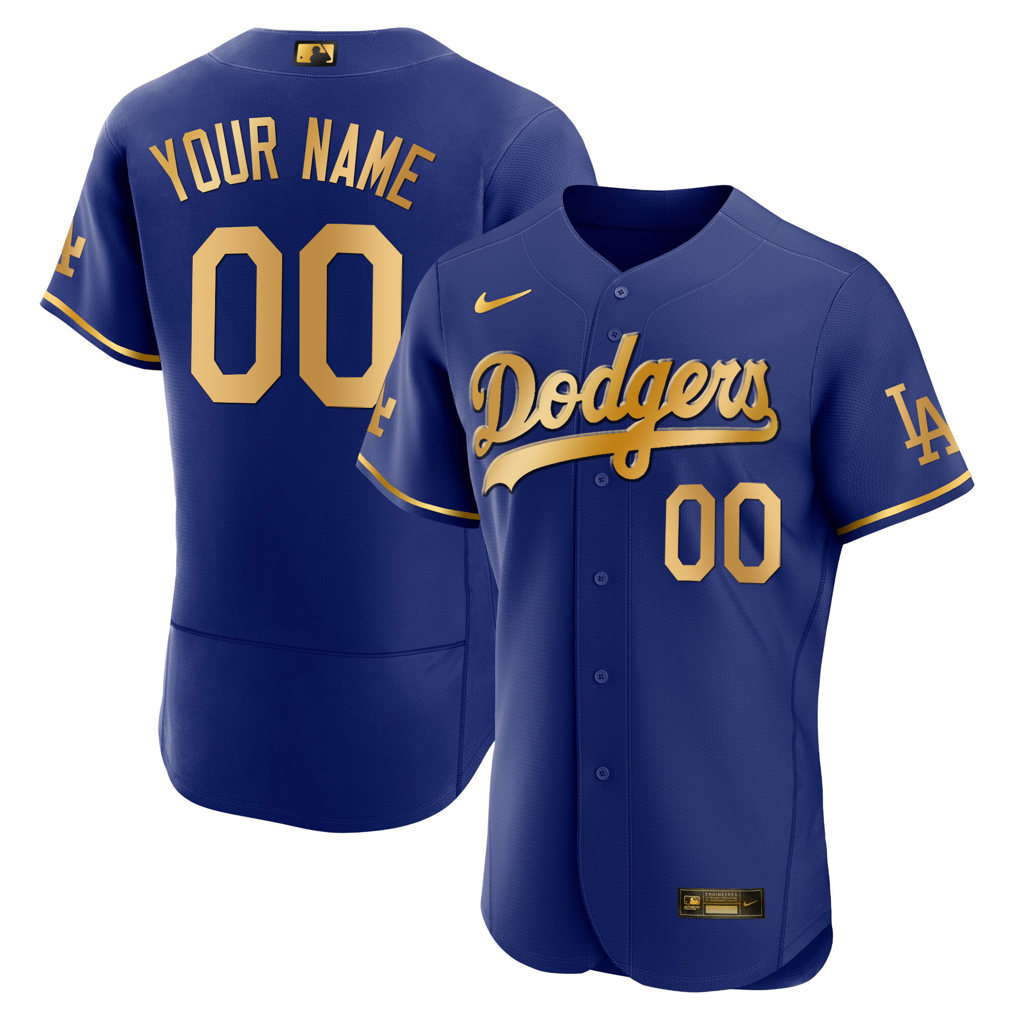 Los Angeles Dodgers Gold Custom Jersey – All Stitched – TXTrend Shop