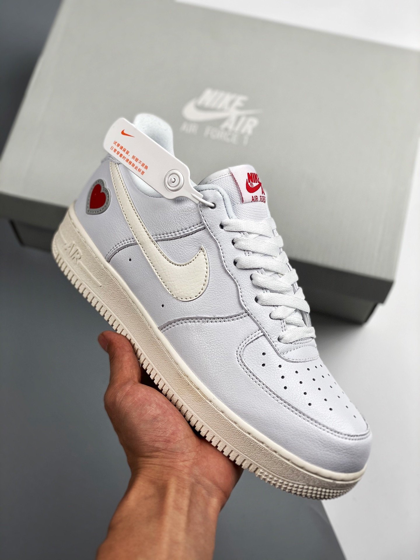 Nike Air Force 1 Valentine s Day WhiteSail-University Red 5340663