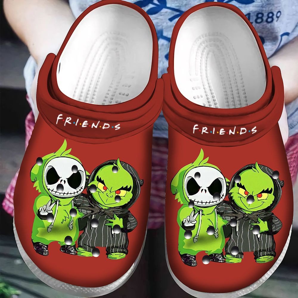 Friends Grinch And Jack Skellington Crocss Classic Clogs Shoes