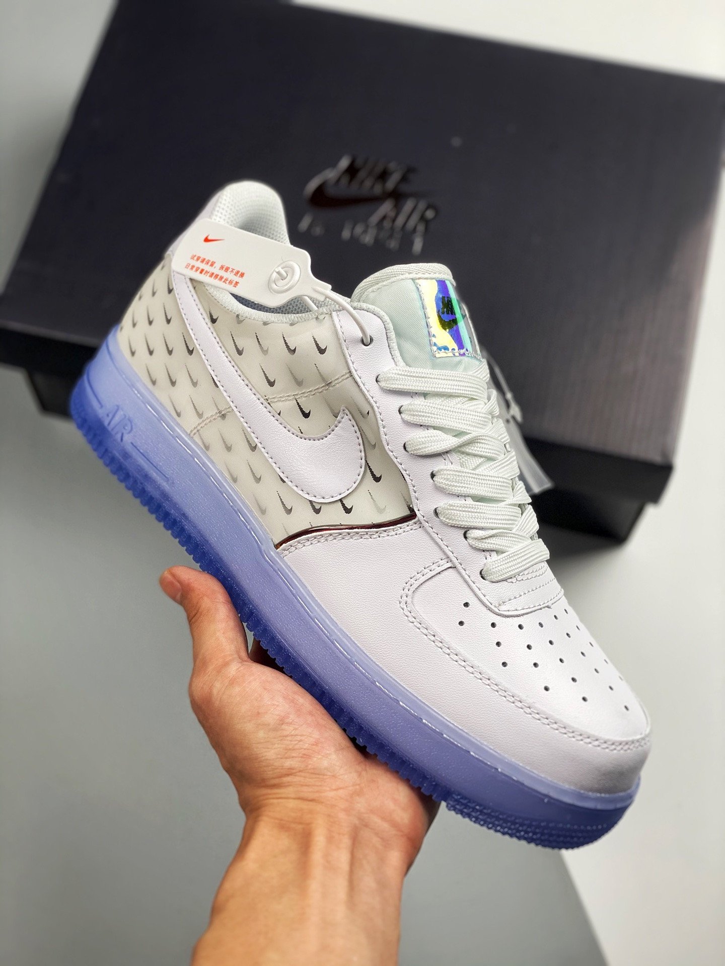 Nike Air Force 1 07 PRM WhiteMulti-Color-Racer Blue 5340717