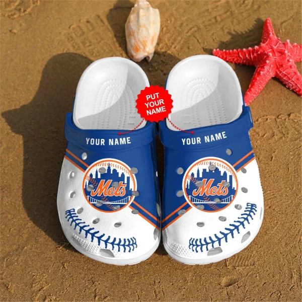 New York Mets Personalized For  Fans Personalized Name Crocss Clogs Shoes Custom Sneakers