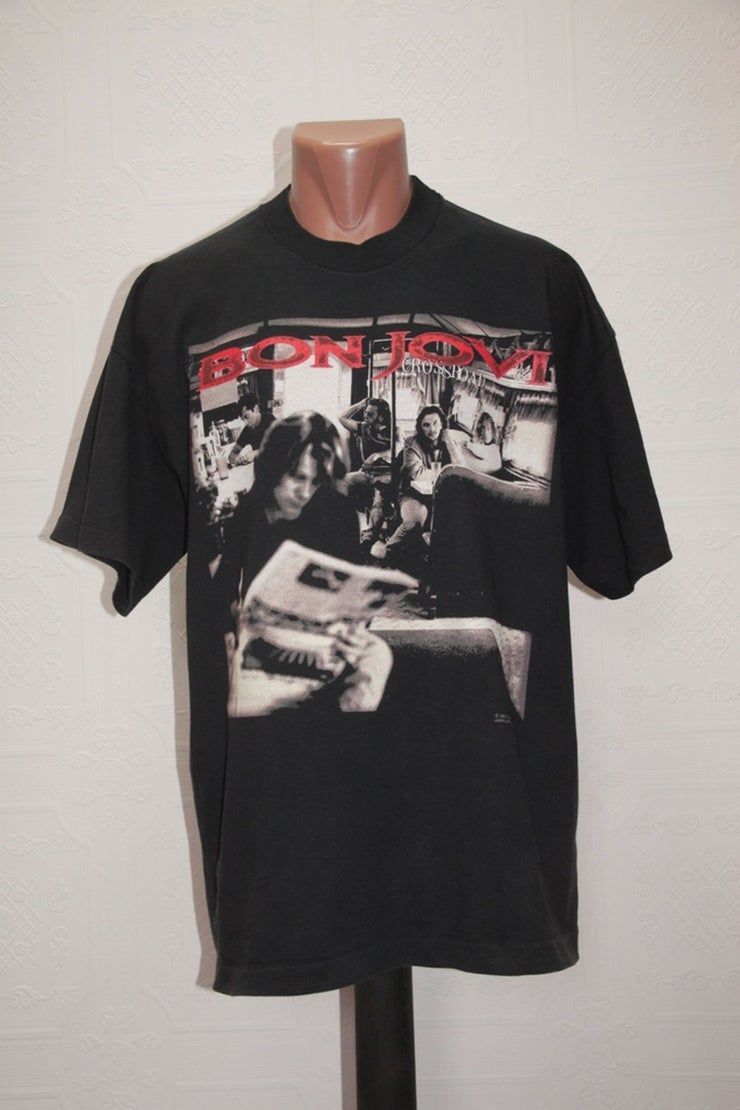 90 Vintage Bon Jovi Cross Road Anytime Anywhere Tour 1995 Shirt