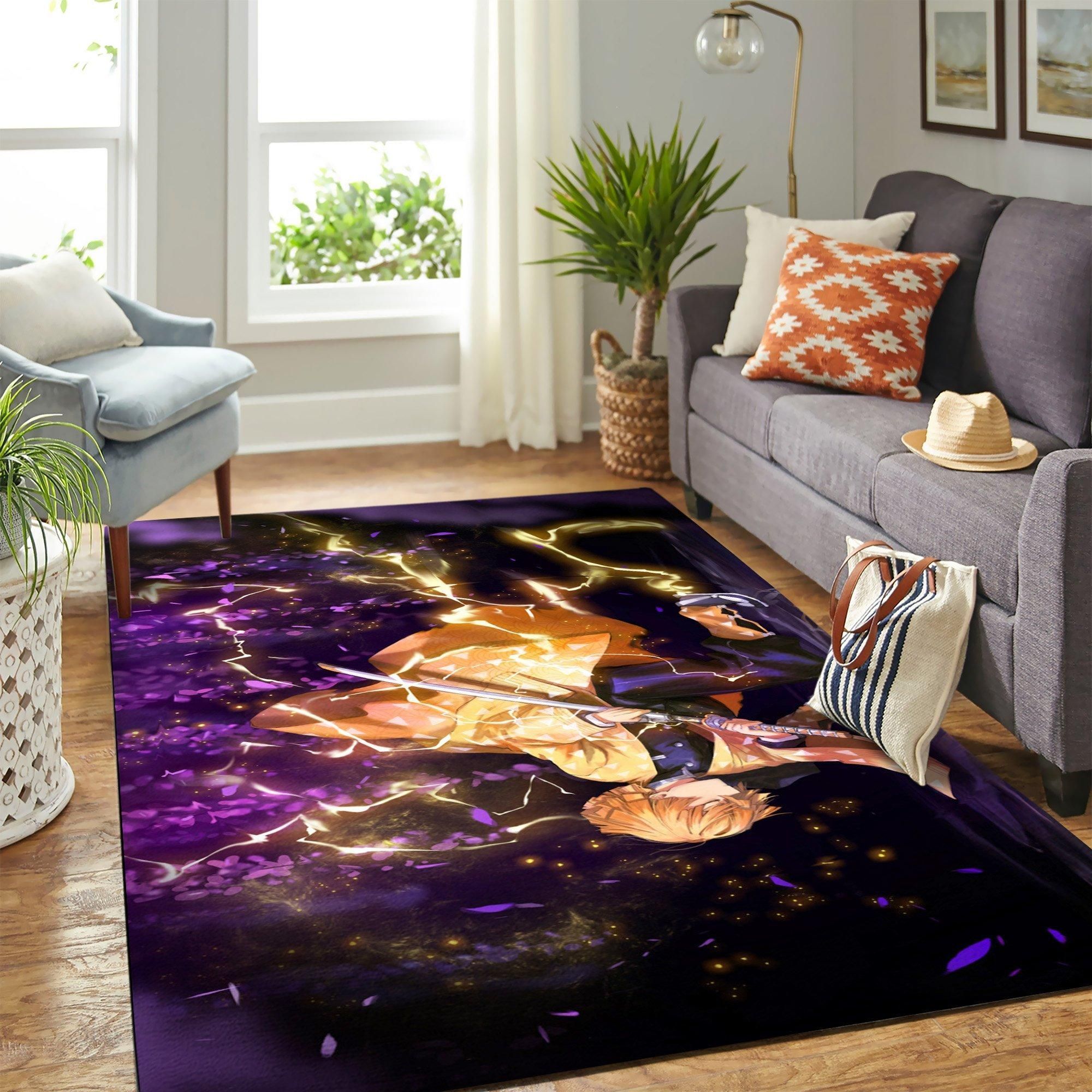 Zenitsu Area Rug Geeky Carpet – home decor – Bedroom Living Room Decor