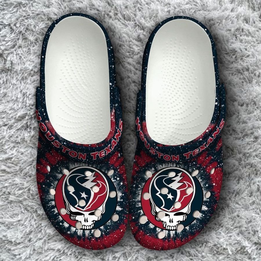 Houston Texans Grateful Dead Classic Crocs Crocband Clog Comfortable Water Shoes