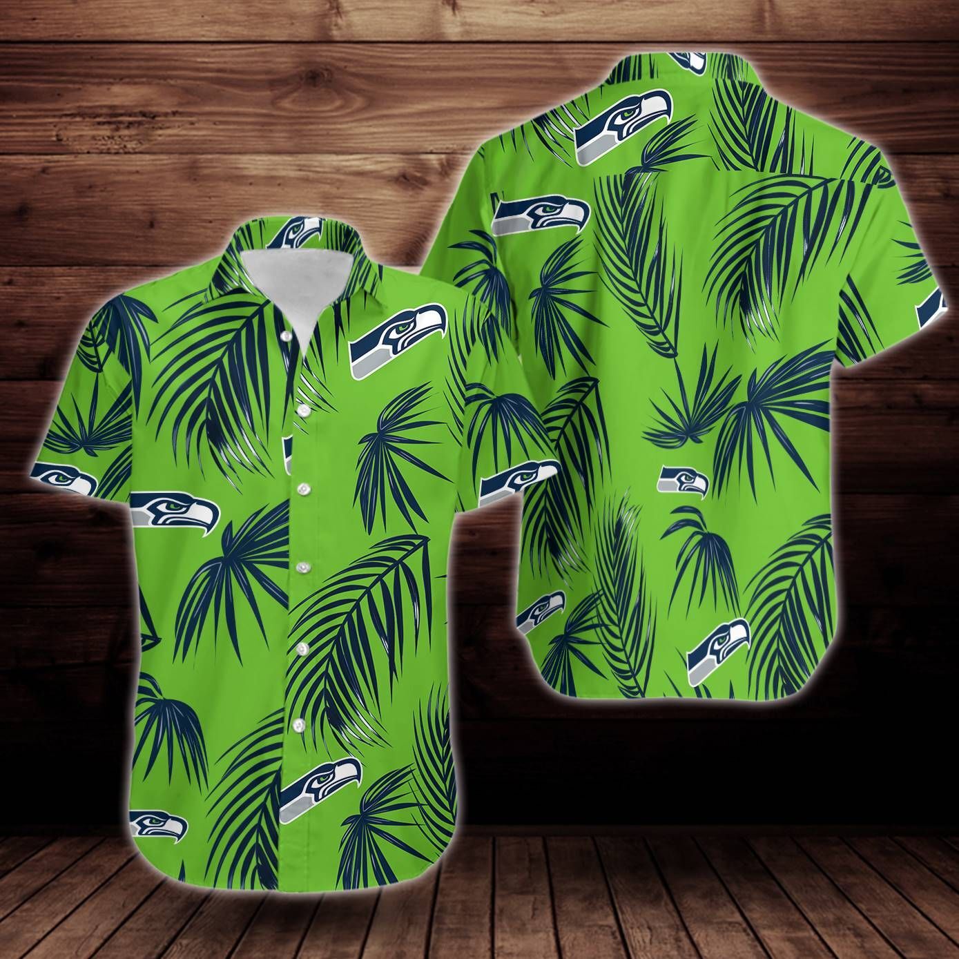 Seattle Seahawks Flower Short Sleeve Hawaiian Shirt