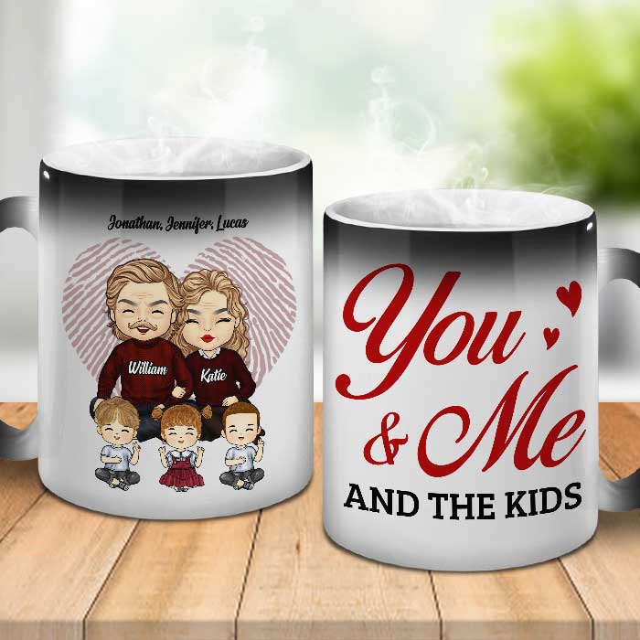 You Me & The Kids – Personalized Color Changing Mug – Gift For Couples, Husband Wife