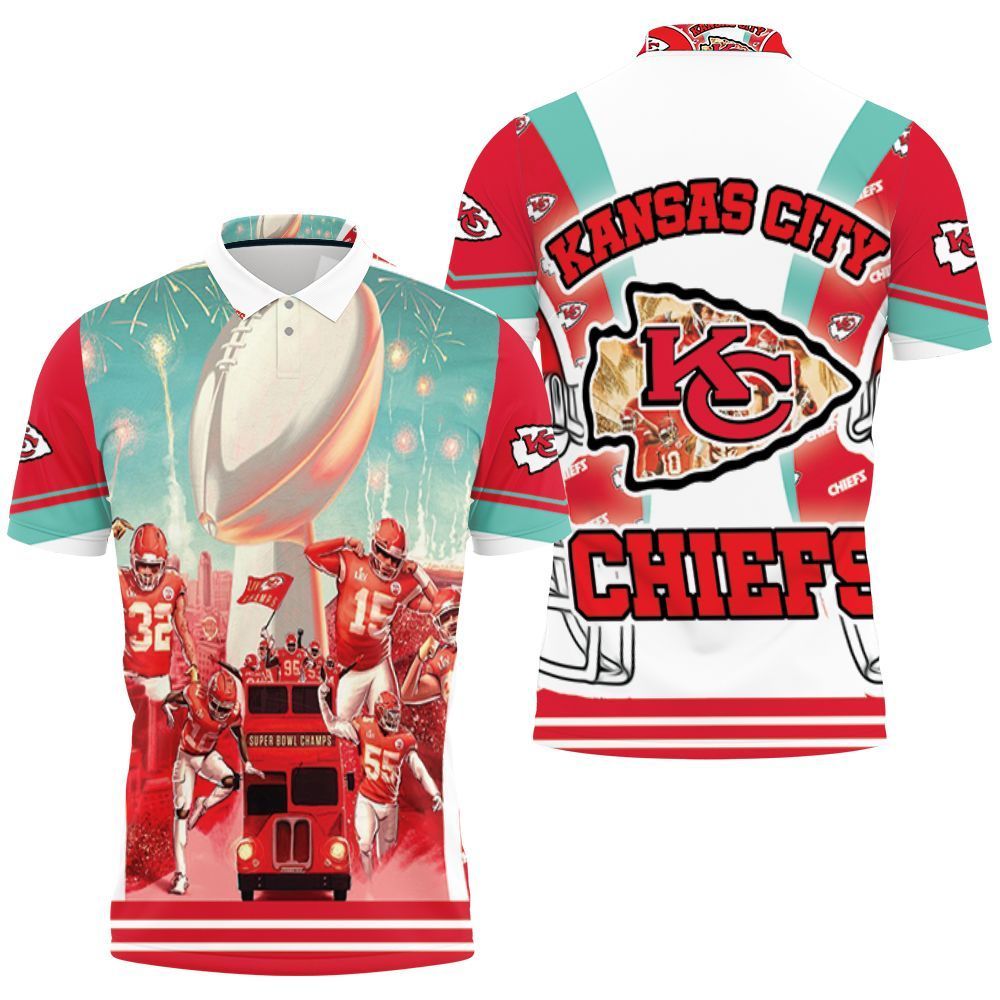 Kansas City Chiefs West Division 2021 3D Polo Shirt All Over Print Jersey 6