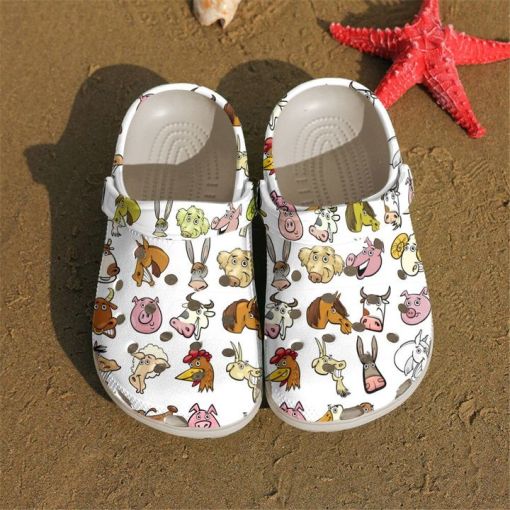 Vet Tech Lovely Farm Animals Sku 2576 Personalized Name Clog Shoes