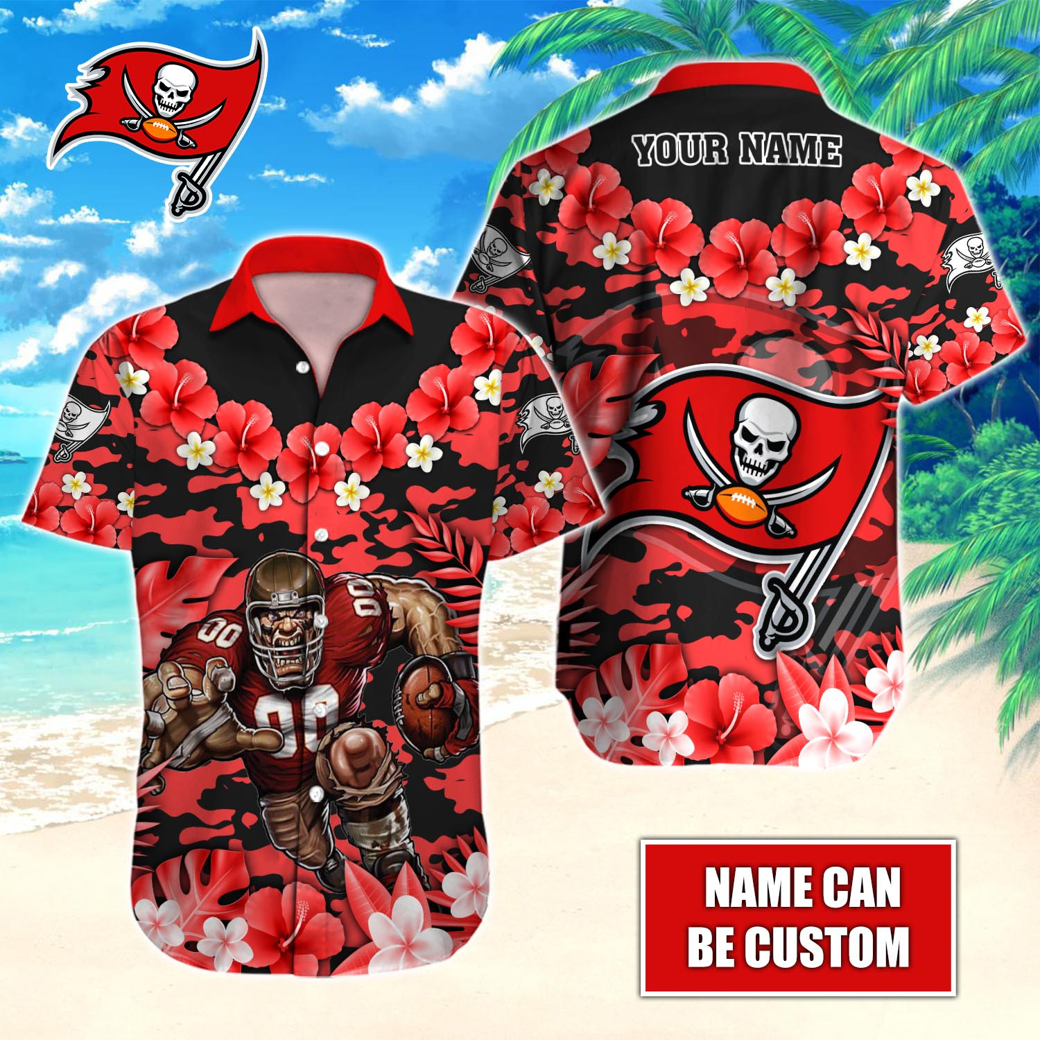 Tampa Bay Buccaneers Nfl-Hawaiian Shirt Custom T-40319