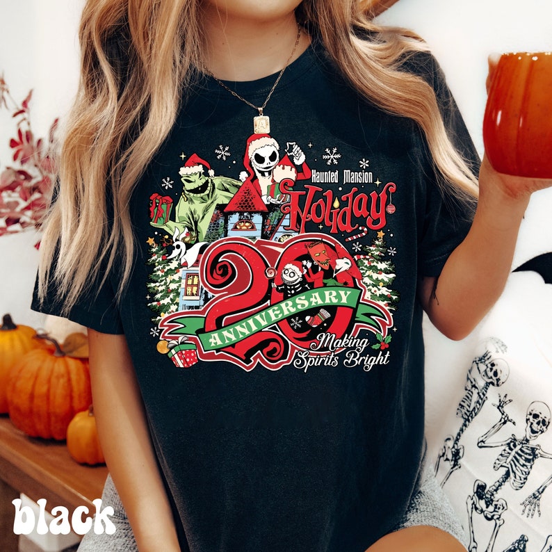 The Magic Kingdom x LookSy Vintage The Haunted Mansion Holiday Disney Christmas Shirt, The Nightmare Before Christmas Making Spirits Bright, Family Christmas Matching