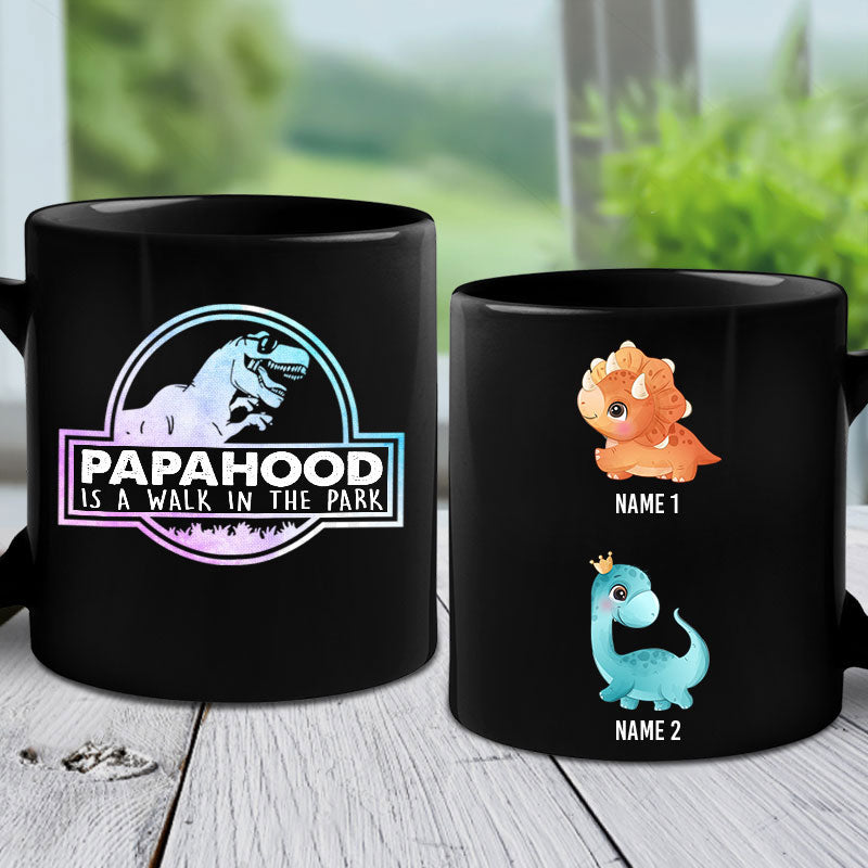 Fatherhood Is A Walk – Gift For Dad – Personalized Mug