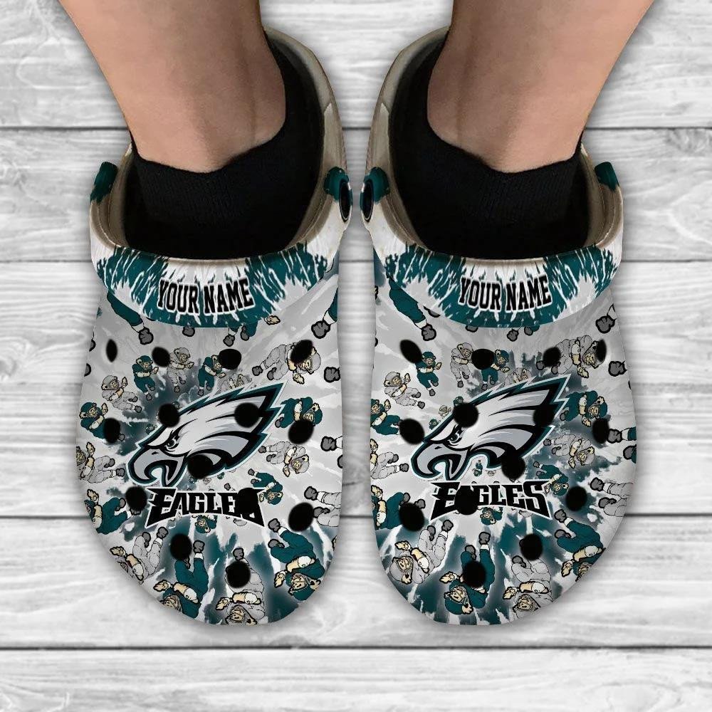 Philadelphia Eagles Grateful Dead Custom Personalized Crocs Classic Clogs Shoes