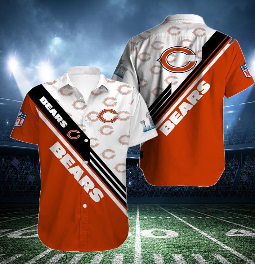 Chicago Bears Nfl Hawaiian Summer Shirt, Chicago Bears Summer Shirt, Chicago Bears Nfl Fan Hawaiian Shirt Short K176H11