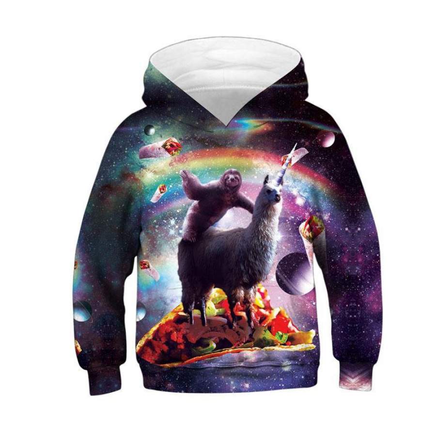 Unisex Novelty Animal Galaxys Sweatshirts Men/Women All-Over Print 3D Hoodie