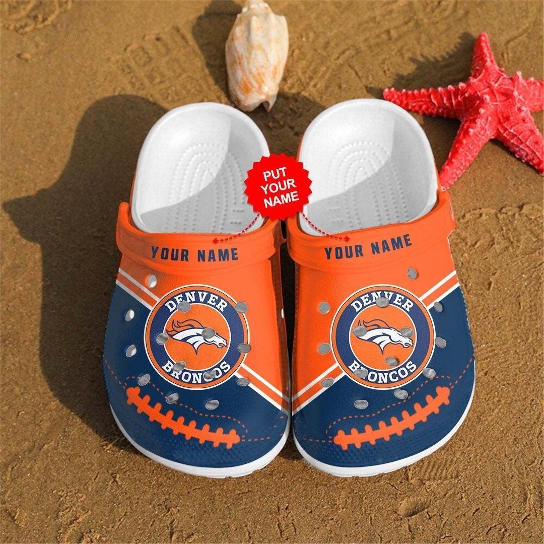 Denver Broncos Personalized Crocs Classic Clogs